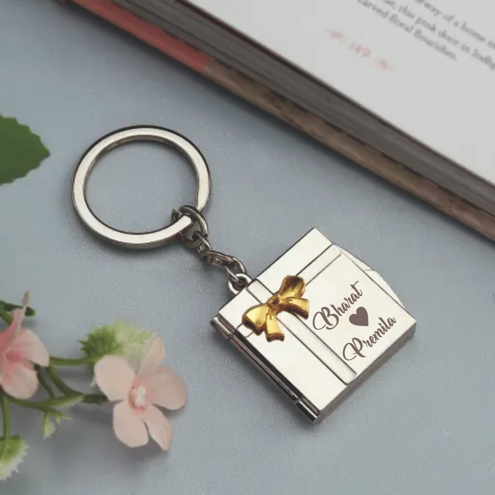 K20 Side Metal Book Keychain